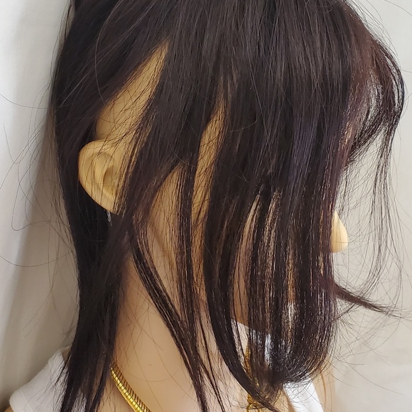 12″ Women’s Clip in Closure,Human Hair,3″X4.5" #1B - Picture 3 of 6